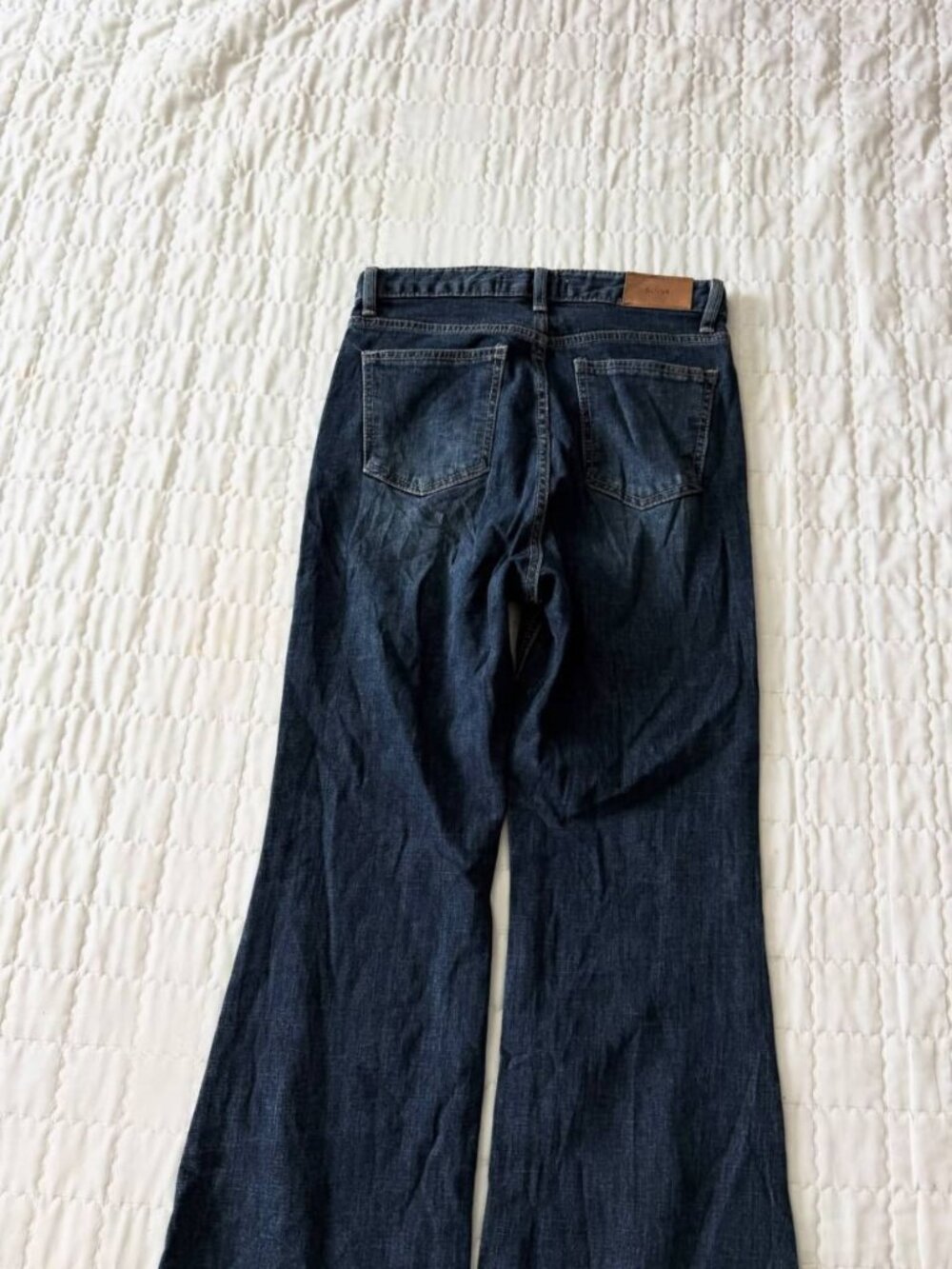 Vintage Dark Wash Wide Leg Flare Jeans - Picture 5 of 5